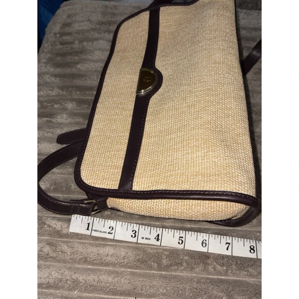 ETIENNE AIGNER Classic Woven‎ Jute Purse ~ Crossbody Adjustable Strap Handbag